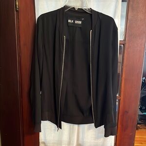 BLK DNM Women's Black Spring Jacket (100% Silk)